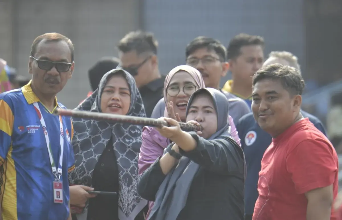 Unik! Meriahkan HUT Ke-78 Kemerdekaan RI, Kemenpora Gelar Olahraga Tradisional Sumpitan