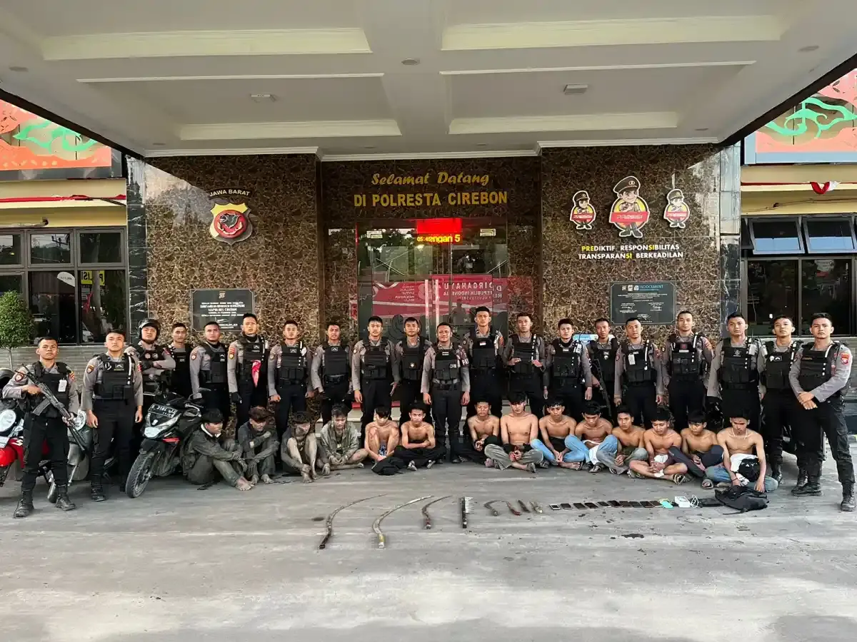 Diduga Hendak Tawuran, 14 Pemuda Diamankan Polresta Cirebon