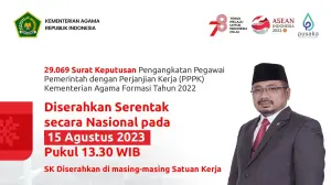 26.069 PPPK Kemenag Akan Terima SK Pengangkatan pada 15 Agustus Mendatang