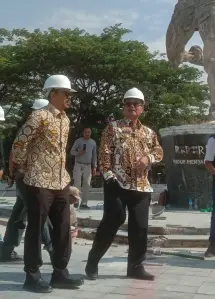 Pastikan Selesai di Oktober 2023, Bupati Sidak Pembangunan Taman Pataraksa