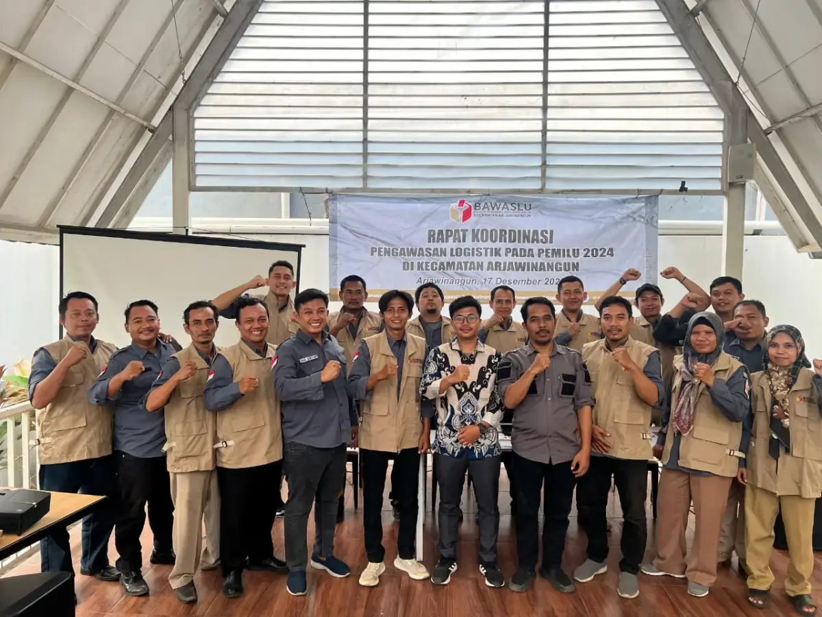 Rakor Pengawas Distribusi Logistik Pemilu 2024, Panwascam Arjawinangun Libatkan Semua Unsur Kepemiluan 
