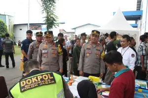 Polres Cirebon Kota Gelar Pemeriksaan Kesehatan Bagi Petugas Sortir dan Pelipat Kertas Suara Pemilu 2024
