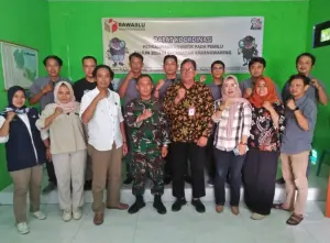 Panwascam Karangwareng Gelar Rakor Pengawasan Logistik Pemilu 2024