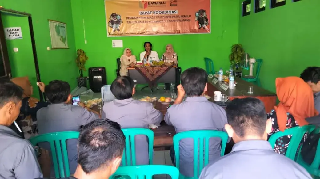 Panwascam Karangwareng Gelar Rakor Pengawasan Kampanye di Pemilu 2024