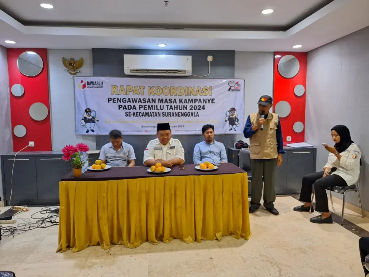Panwascam Suranenggala Gelar Rakor Pengawasan Kampanye Pemilu 2024