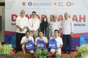 Pj Wali Kota Cirebon Hadiri Donor Darah di Kantor Perwakilan Bank Indonesia Cirebon