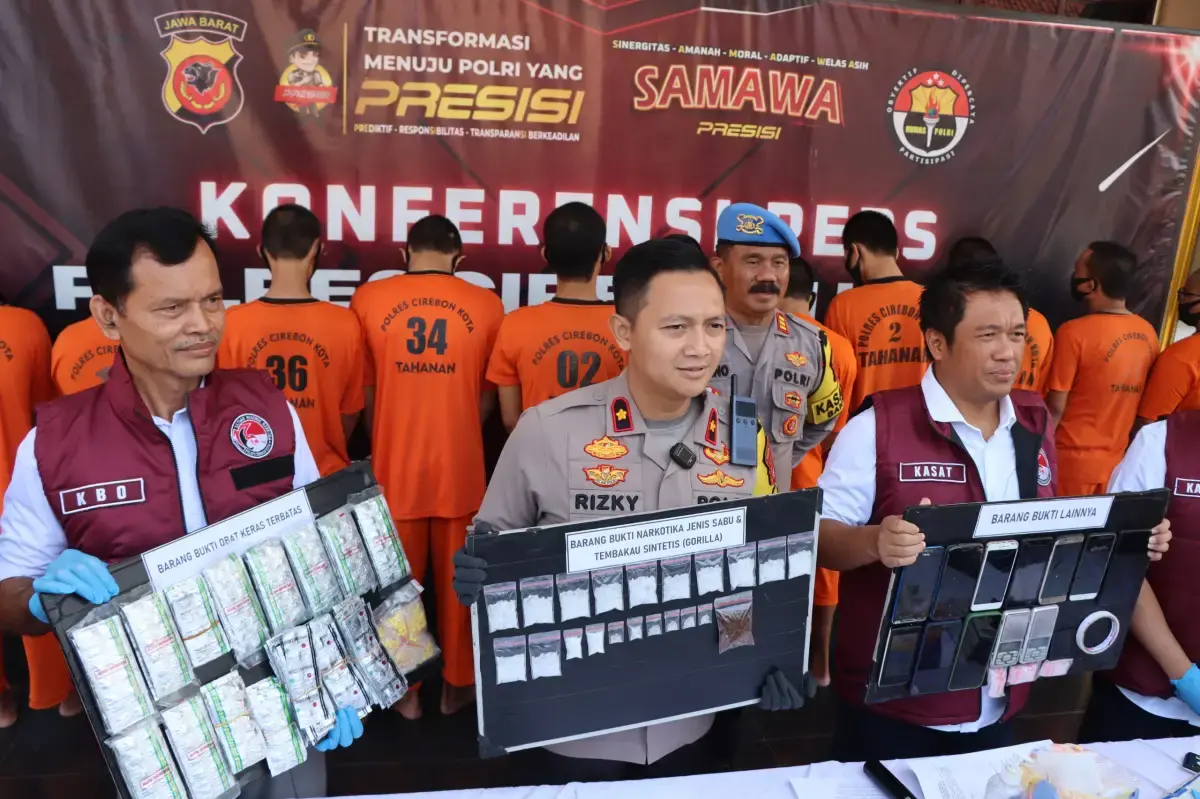 Hanya Dalam Waktu Sebulan, Polres Cirebon Kota Berhasil Ungkap 15 Kasus Narkoba