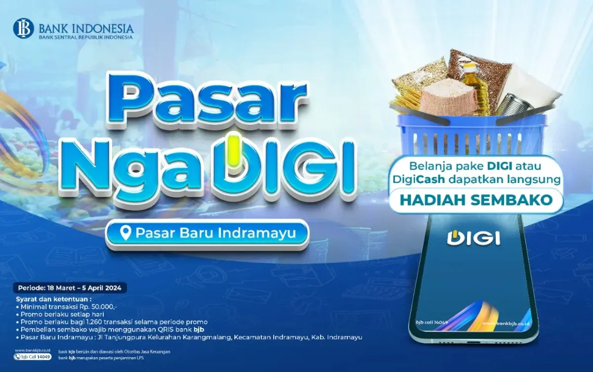 bank bjb Hadirkan Pasar NgaDIGI, Belanja ke Pasar Bayar Cashless Plus Berhadiah 
