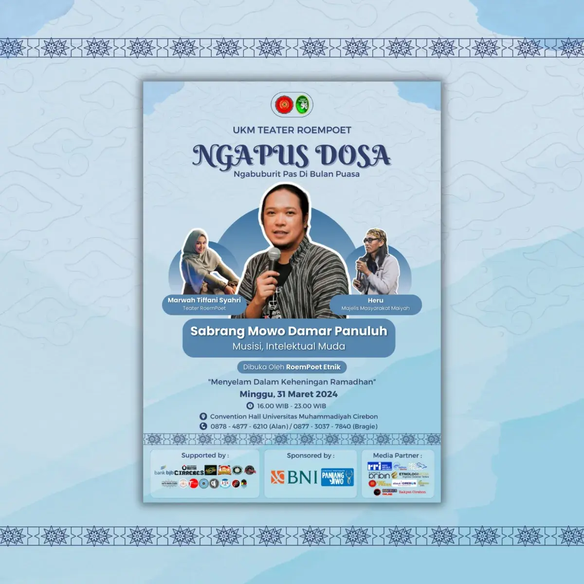 Hadirkan Neo Letto, Teater RoemPoet Gelar Ngaji Budaya Ramadan "Ngapus Dosa"