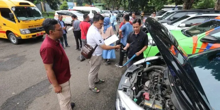 BPKPD Cek Fisik Ratusan Kendaraan Dinas Milik Pemda Kota Cirebon