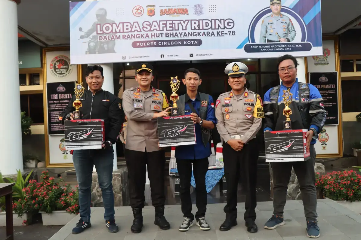 Semarak Sambut Hari Bhayangkara ke-78, Satlantas Polres Cirebon Kota Adakan Lomba Safety Riding