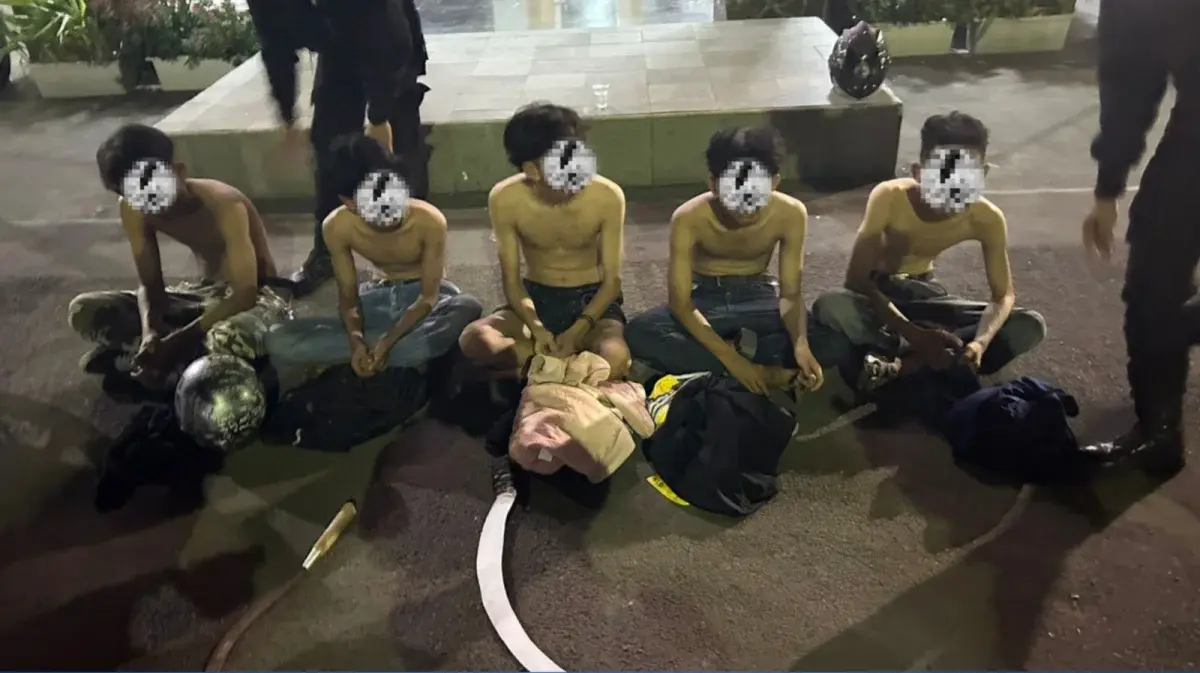 Sat Samapta Polres Cirebon Kota Berhasil Gagalkan Aksi Tawuran Konten, Lima Remaja dan Sajam Diamankan