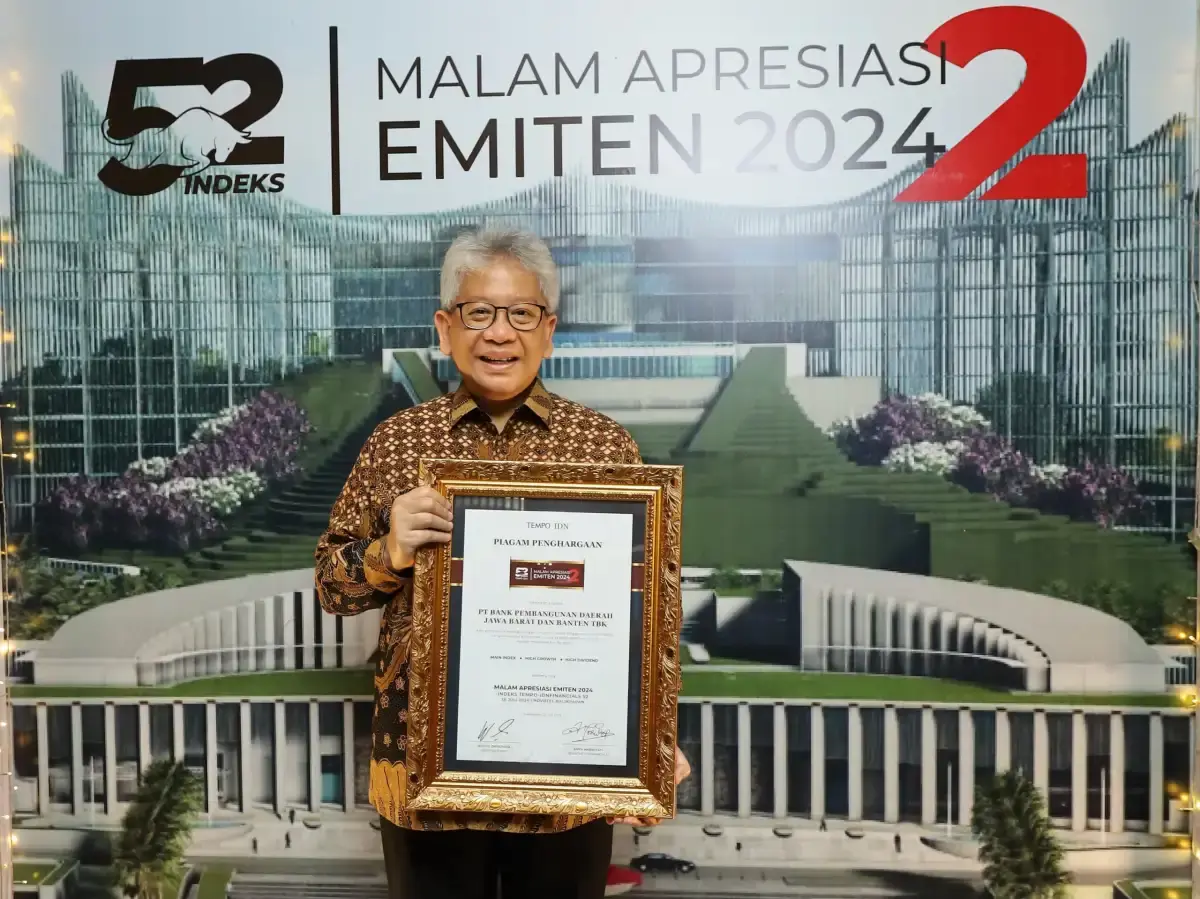 bank bjb Raih Penghargaan Emiten Terbaik di Indeks TEMPO-IDNFinancials 52