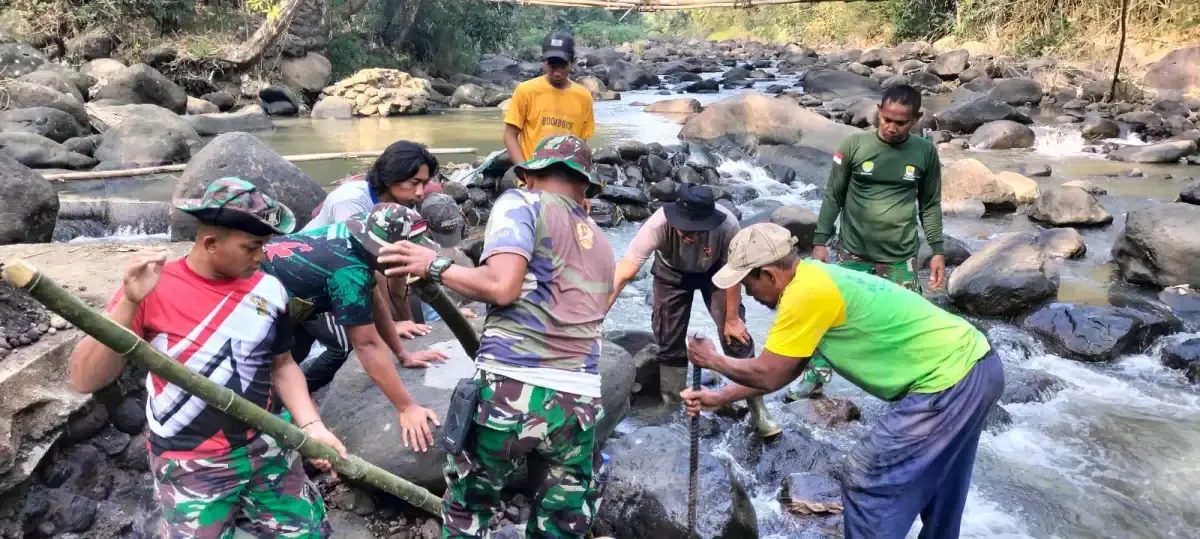 Dukung Sektor Pertanian di TMMD, Kodim 0620 Cirebon Luncurkan Program Pipanisasi 500 Meter di Desa Kubang