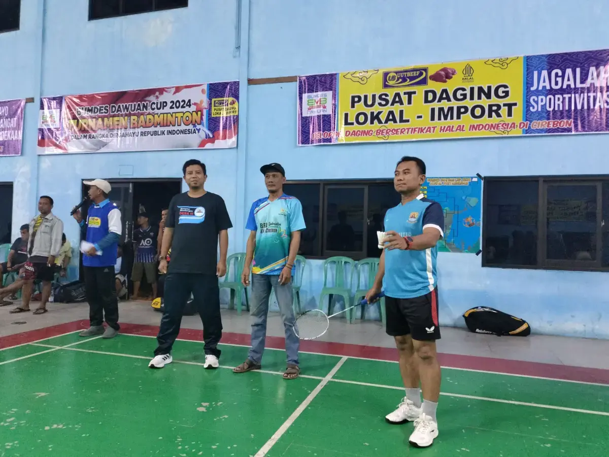 Bumdes Dawuan Gelar Turnamen Bulutangkis Ramaikan HUT Ke-79 RI