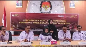KPU Kabupaten Cirebon Terima Pendaftaran Empat Pasangan Bakal Calon Bupati dan Wakil Bupati