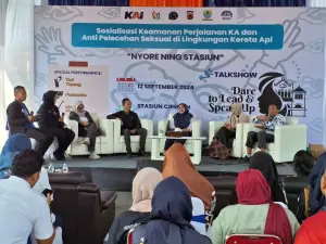 KAI Gelar Kampanye Anti-Pelecehan Seksual dan Sosialisasi Keamanan Perjalanan KA di Stasiun Cirebon