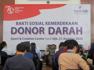 Hari Kemerdekaan RI Ke-79, bank bjb Kumpulkan 300 Kantong Darah