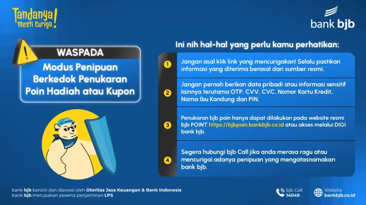 Waspada Penipuan Digital! Bank bjb Ingatkan Nasabah untuk Tidak Terjebak Modus Baru