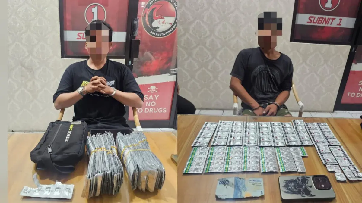 Polresta Cirebon Tangkap Dua Pengedar Obat Keras Terbatas di Talun dan Ciledug