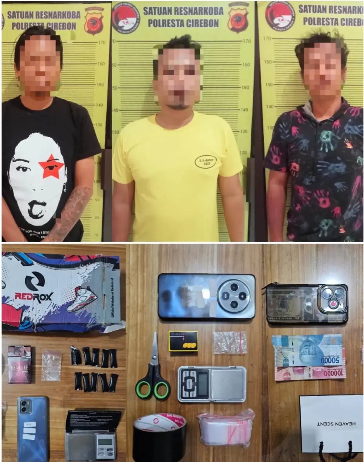 Tiga Tersangka Narkoba Diamankan, Polresta Cirebon Kejar DPO