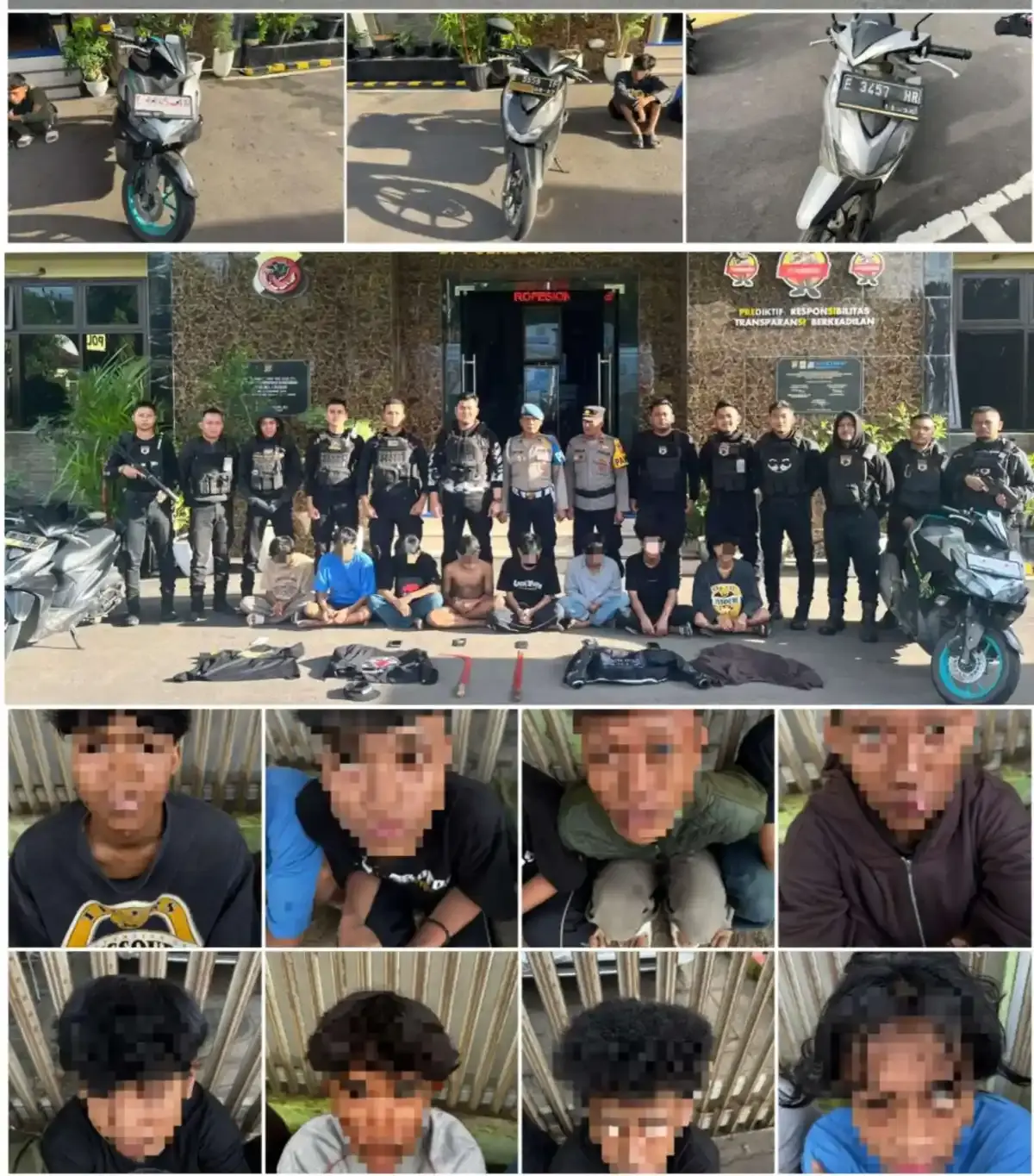 Warga Lapor ke Polisi, Delapan Pemuda Bawa Sajam Ditangkap
