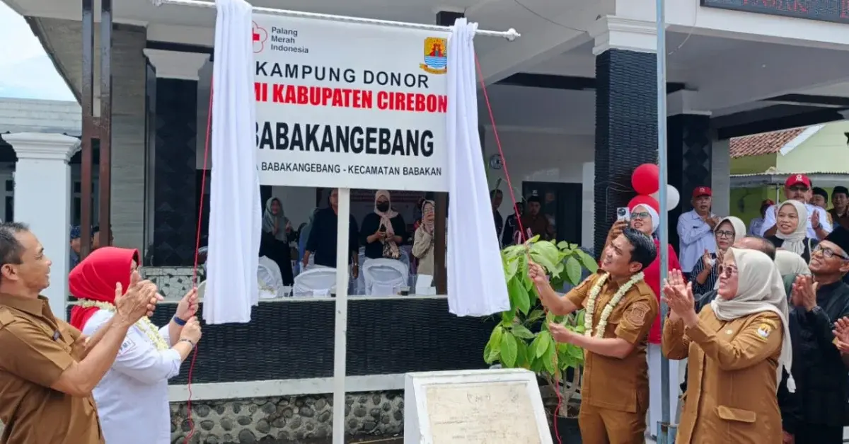 Warga Babakan Gebang Kompak Donor Darah, Wakil Bupati Resmikan Kampung Kemanusiaan