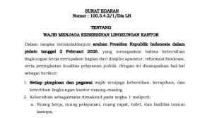 Laksanakan Arahan Presiden, ASN Pemkab Cirebon Wajib Bersih-Bersih 30 Menit Sehari